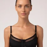 Compressive bra, open, tulle
